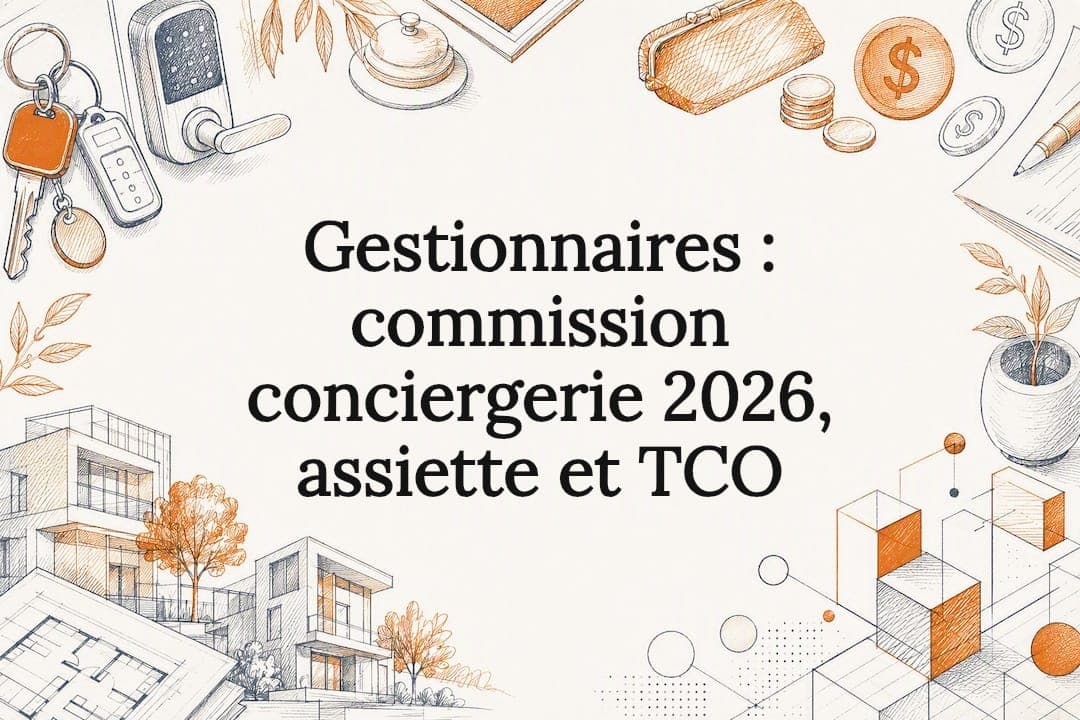 Gestionnaires : commission conciergerie 2026, assiette et TCO