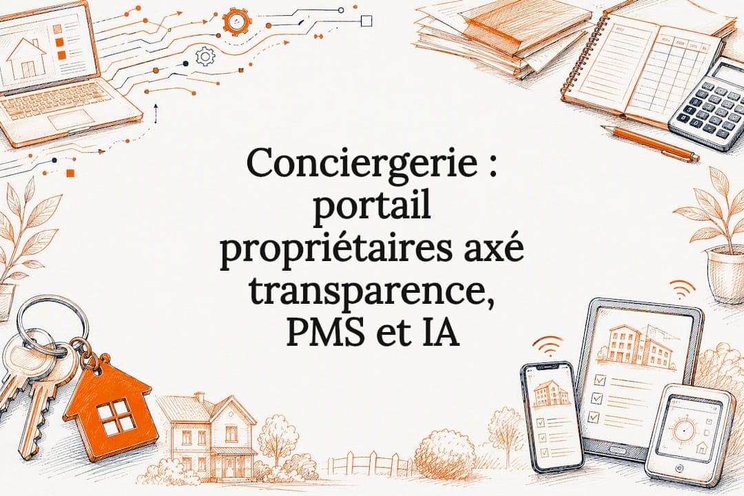 Conciergerie : portail propriétaires axé transparence, PMS et IA