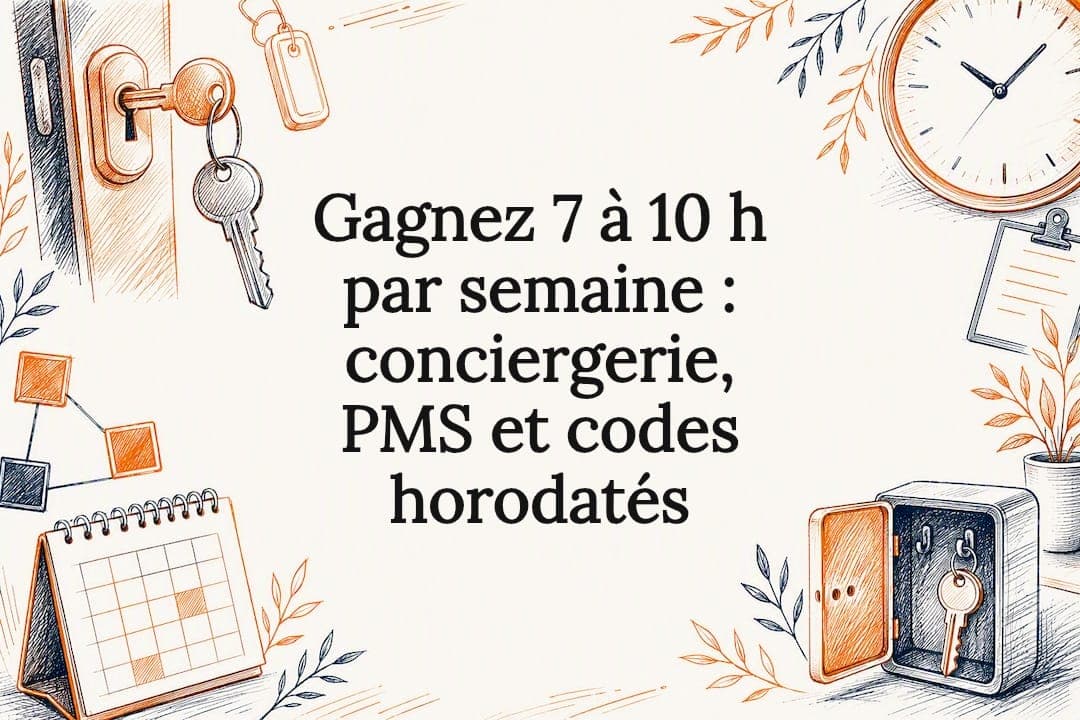 Gagnez 7 à 10 h par semaine : conciergerie, PMS et codes horodatés